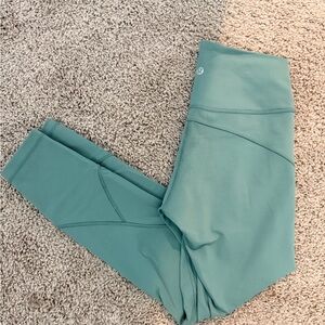 Lululemon in Movement tights- light teal blue-green leggings